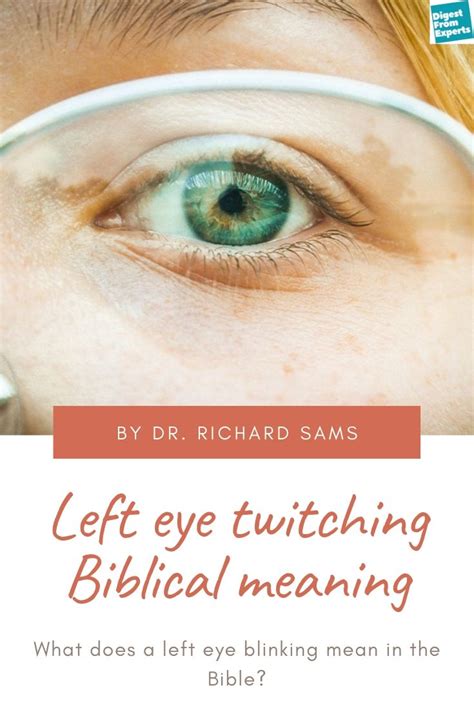Biblical meaning of left eye twitching. Things To Know About Biblical meaning of left eye twitching. 